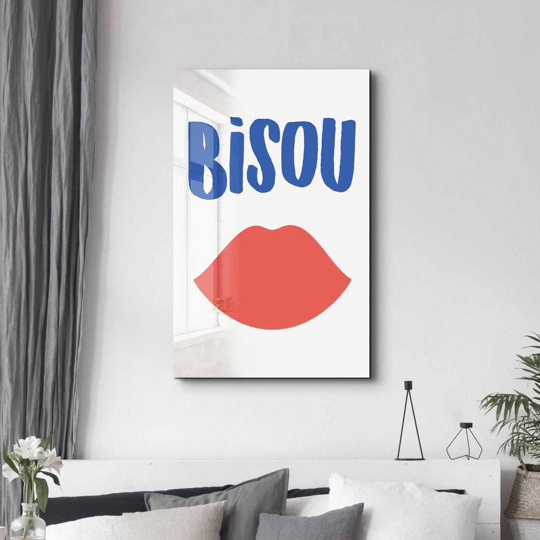 Poster affectueux "BISOU"