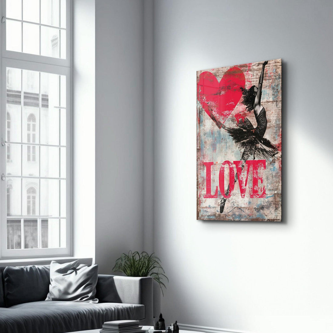 Tableau Pop Art – Ballerine & LOVE