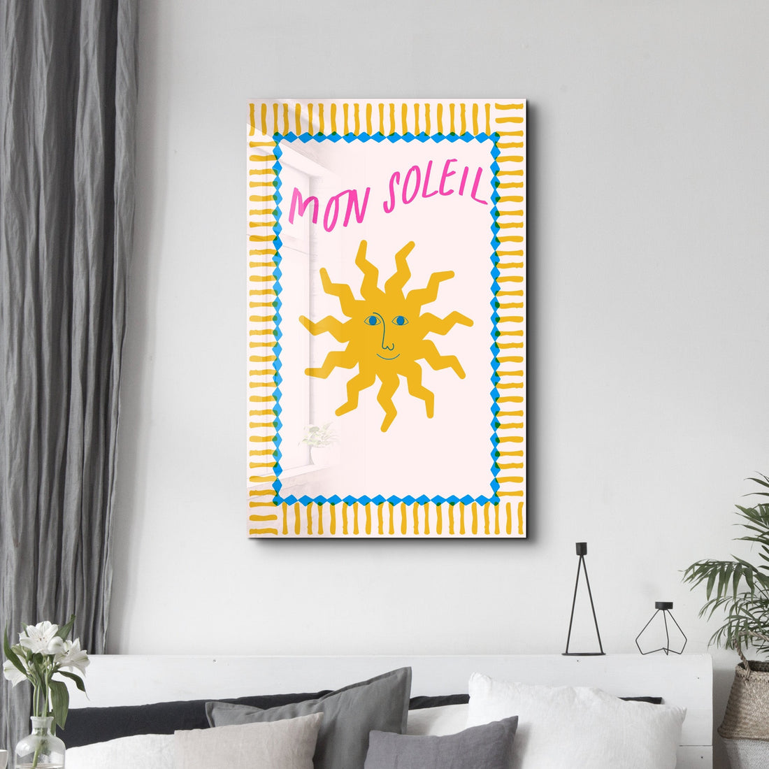 Poster lumineux "MON SOLEIL"