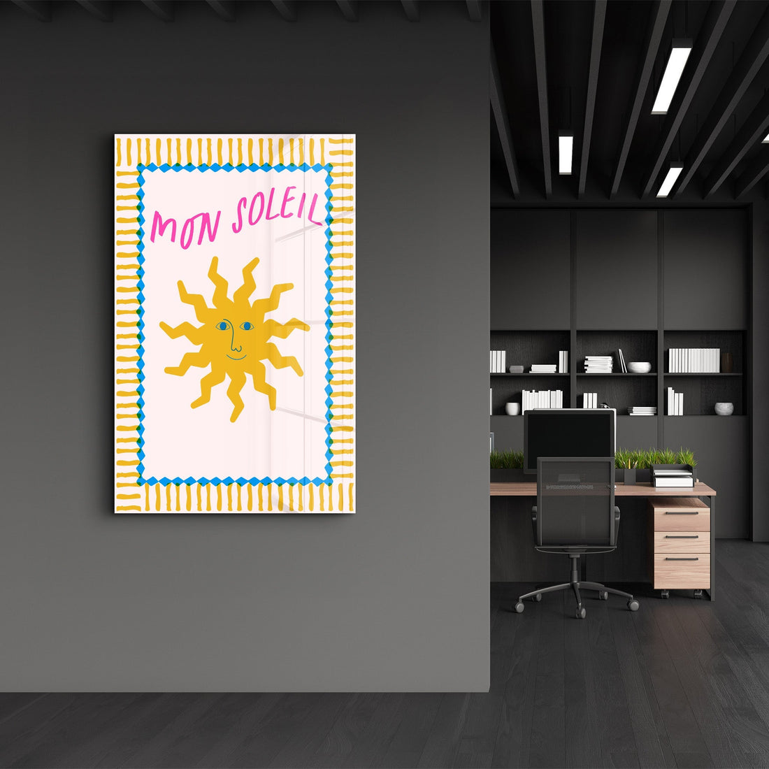 Poster lumineux "MON SOLEIL"