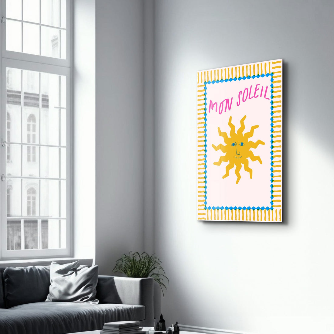Poster lumineux "MON SOLEIL"