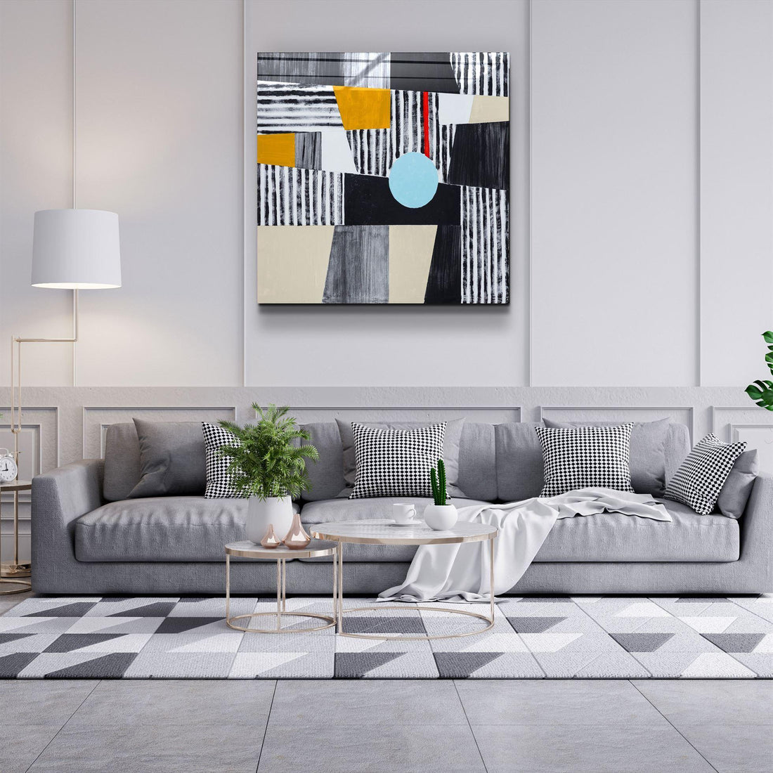 Tableau Mural "Géométrie Bauhaus"