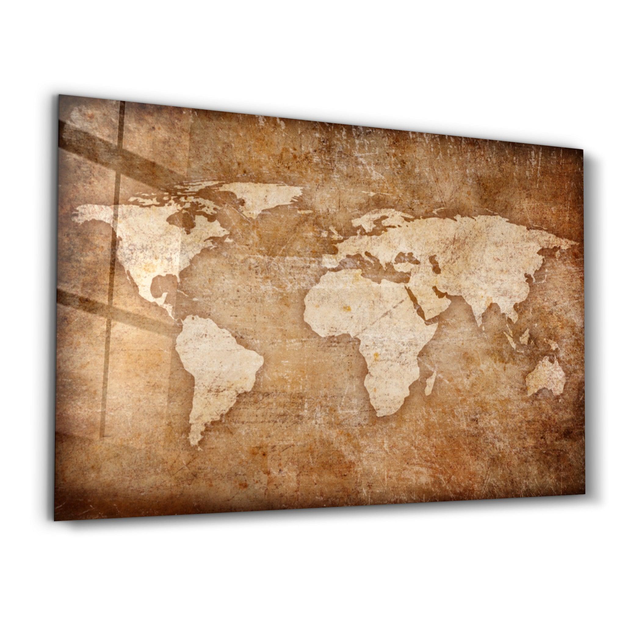 Tableau Carte du Monde Vintage
