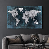 Tableau Carte du Monde Métallique