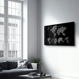 Tableau Carte du Monde Minimaliste