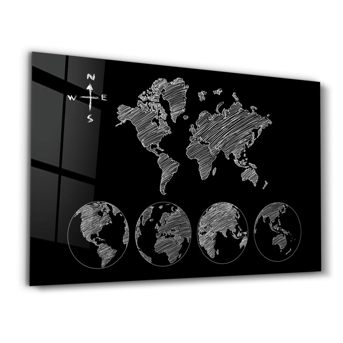 Tableau Carte du Monde Minimaliste
