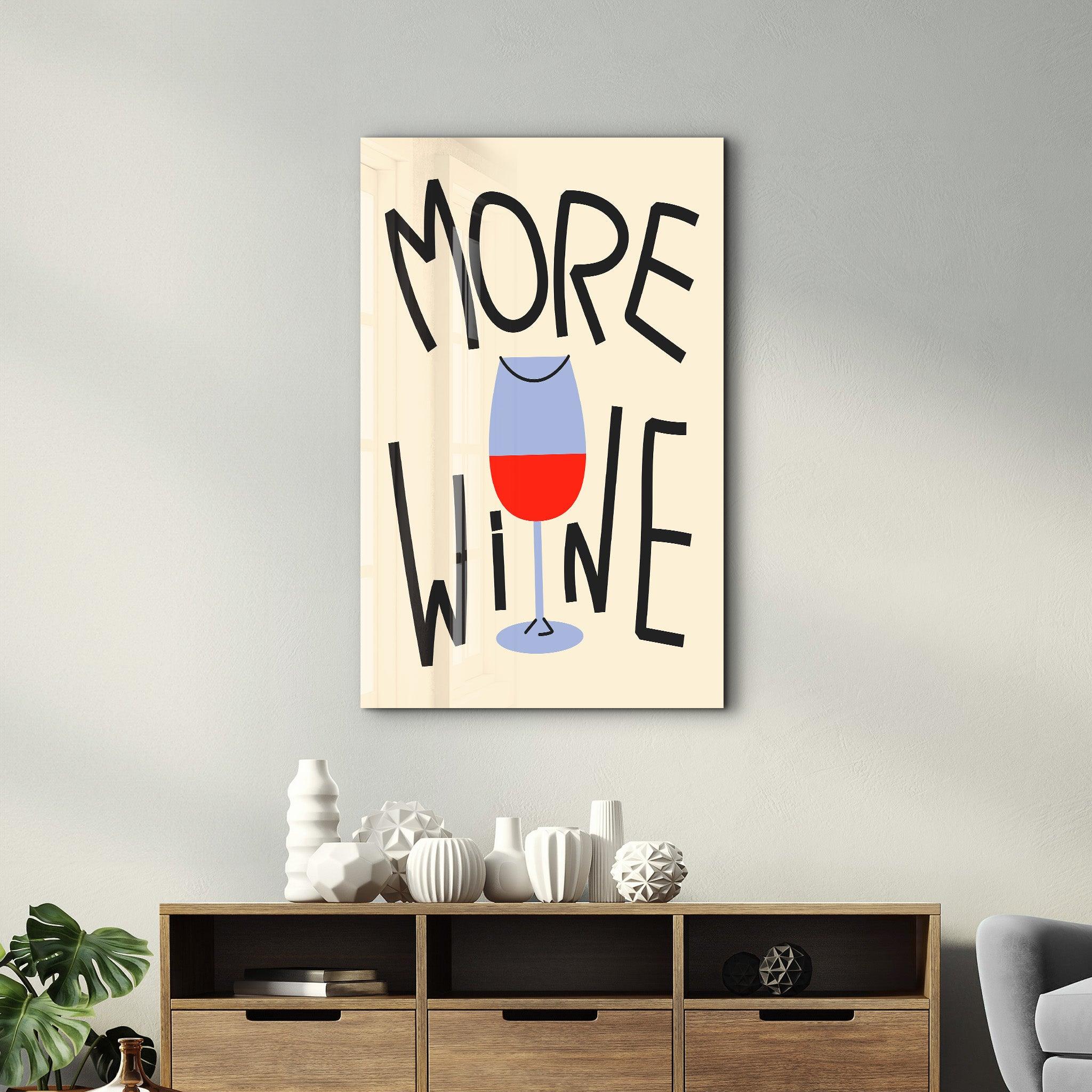 Poster humoristique "MORE WINE"