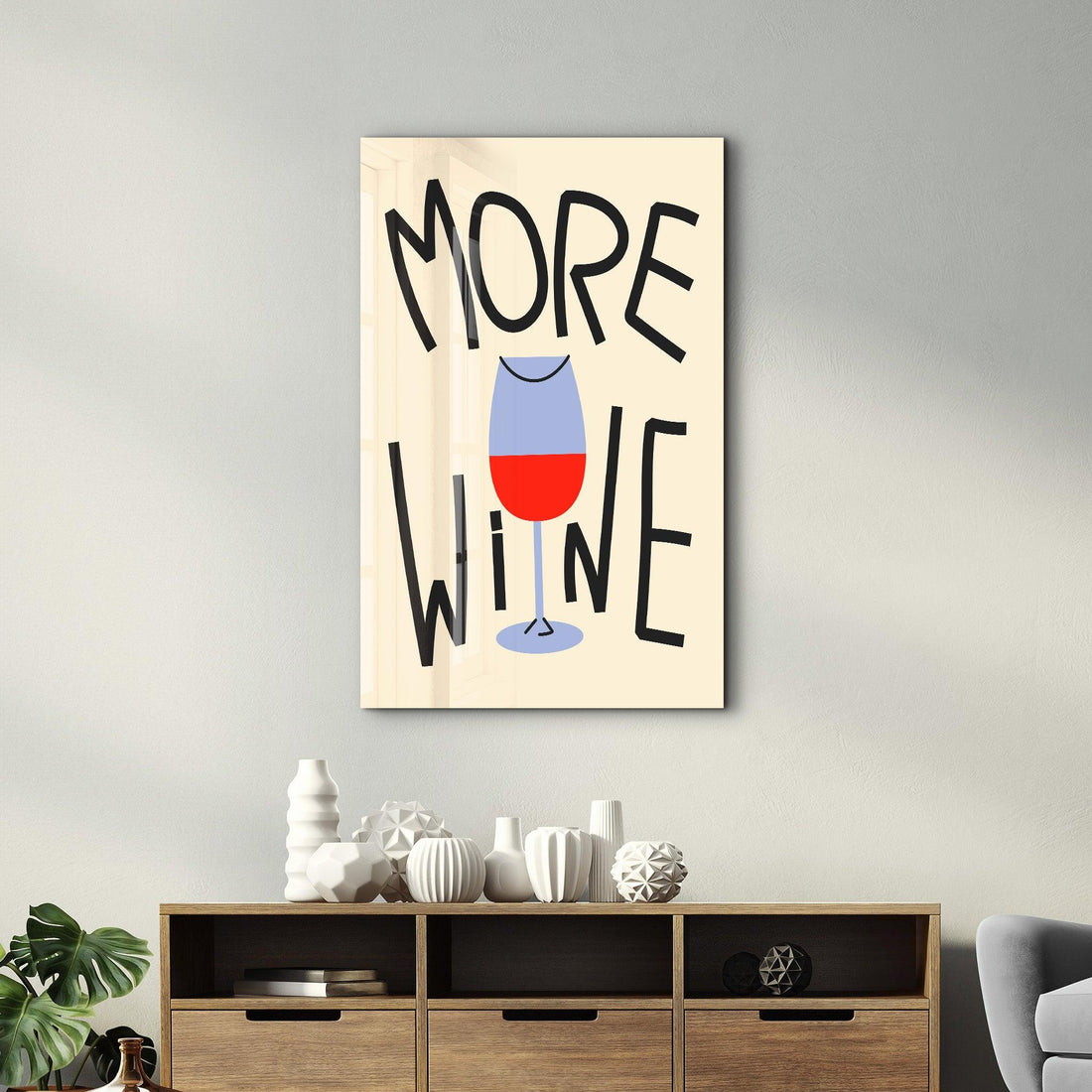 Poster humoristique "MORE WINE"