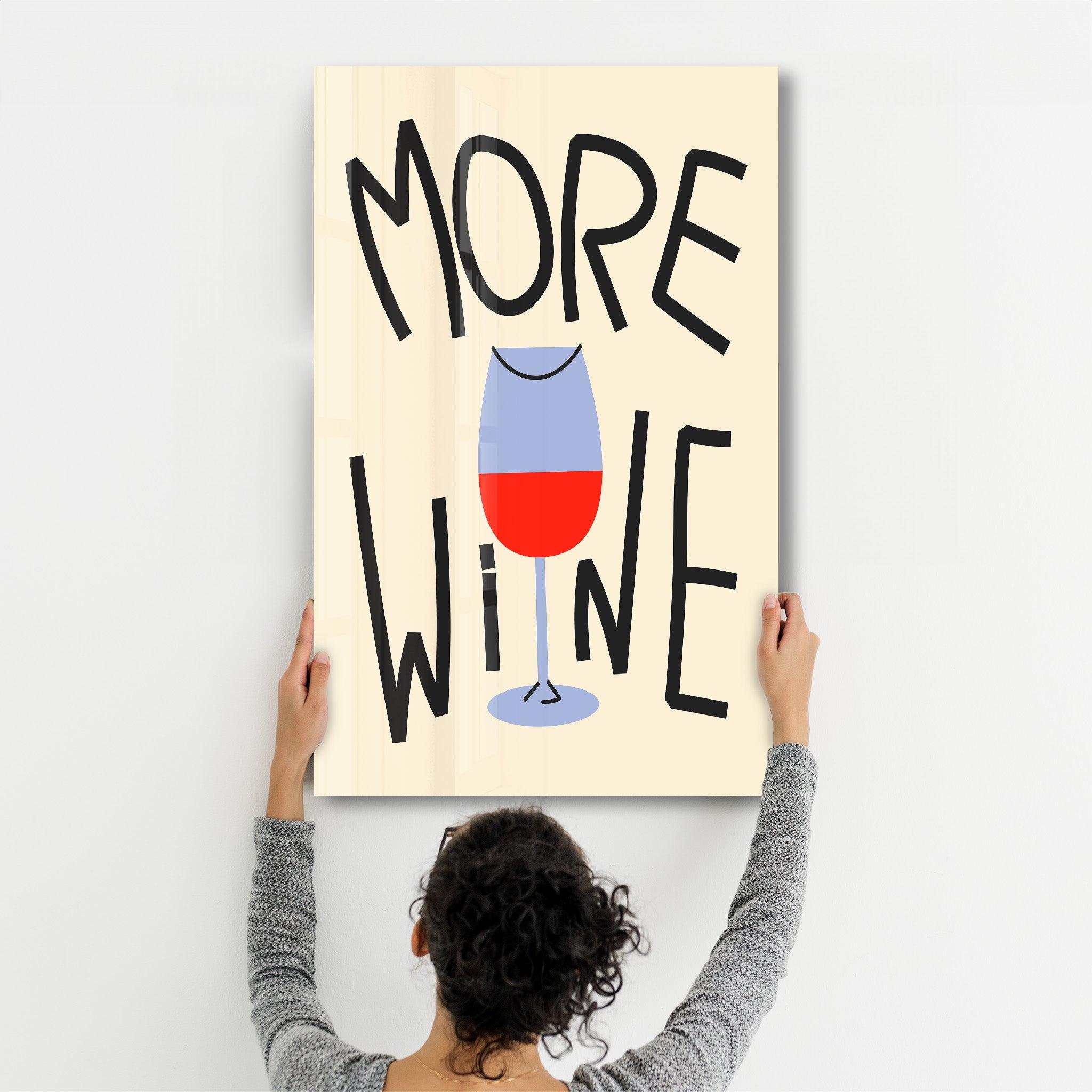 Poster humoristique "MORE WINE"