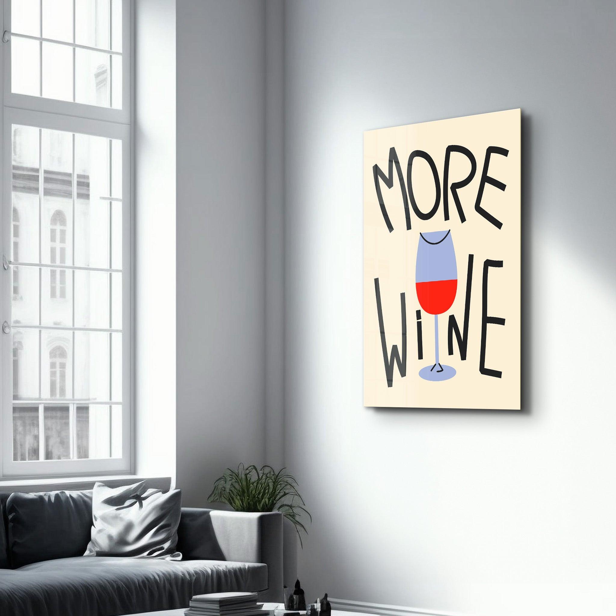 Poster humoristique "MORE WINE"