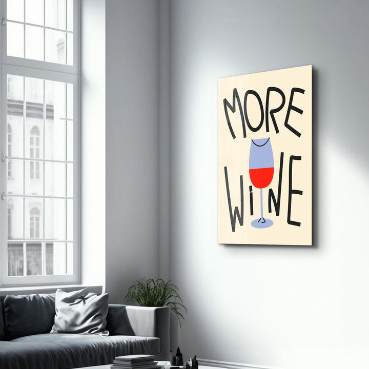 Poster humoristique "MORE WINE"