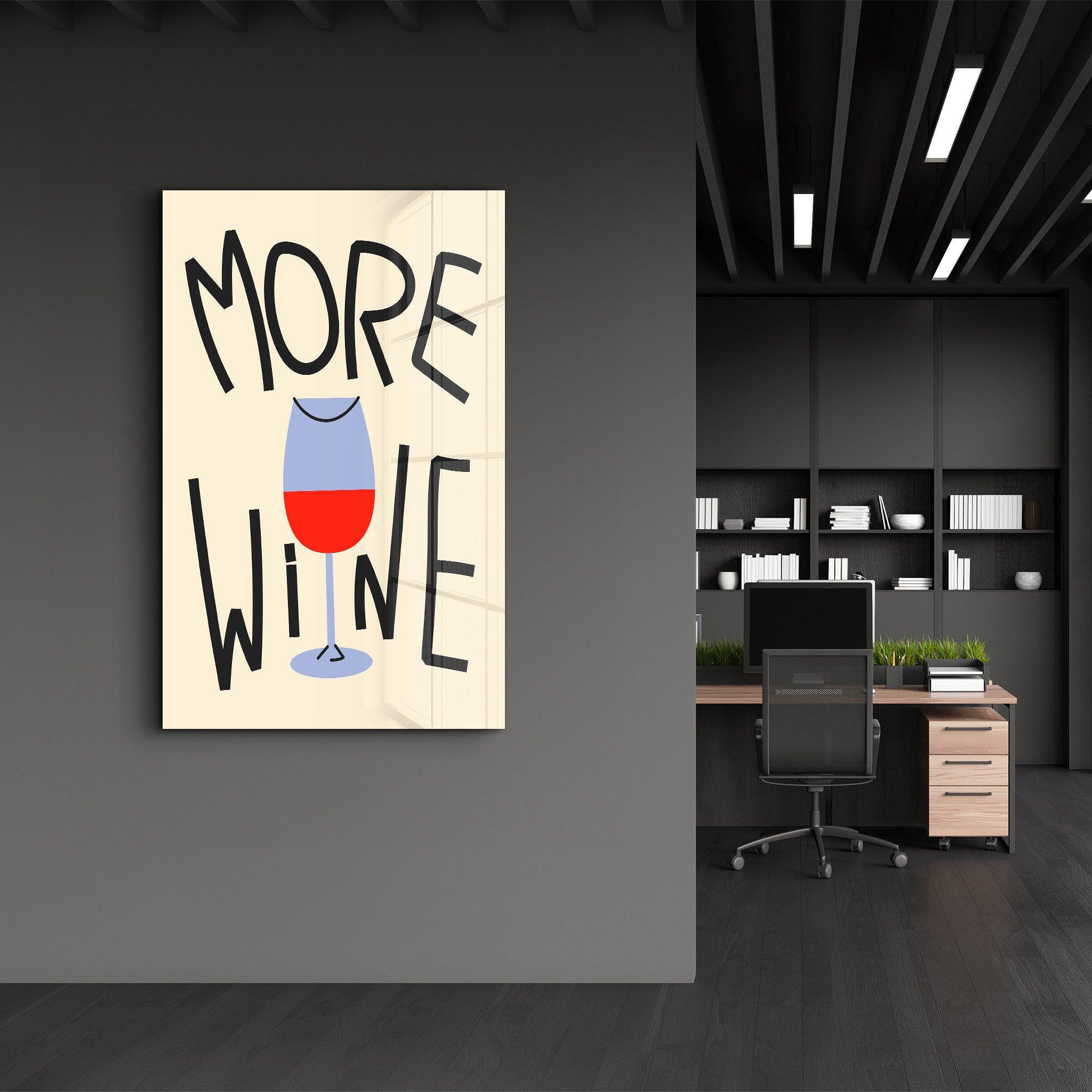 Poster humoristique "MORE WINE"