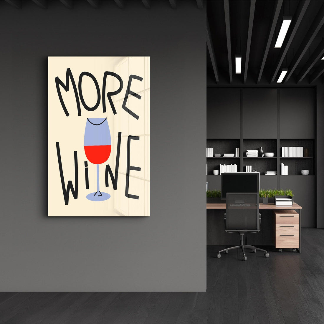 Poster humoristique "MORE WINE"