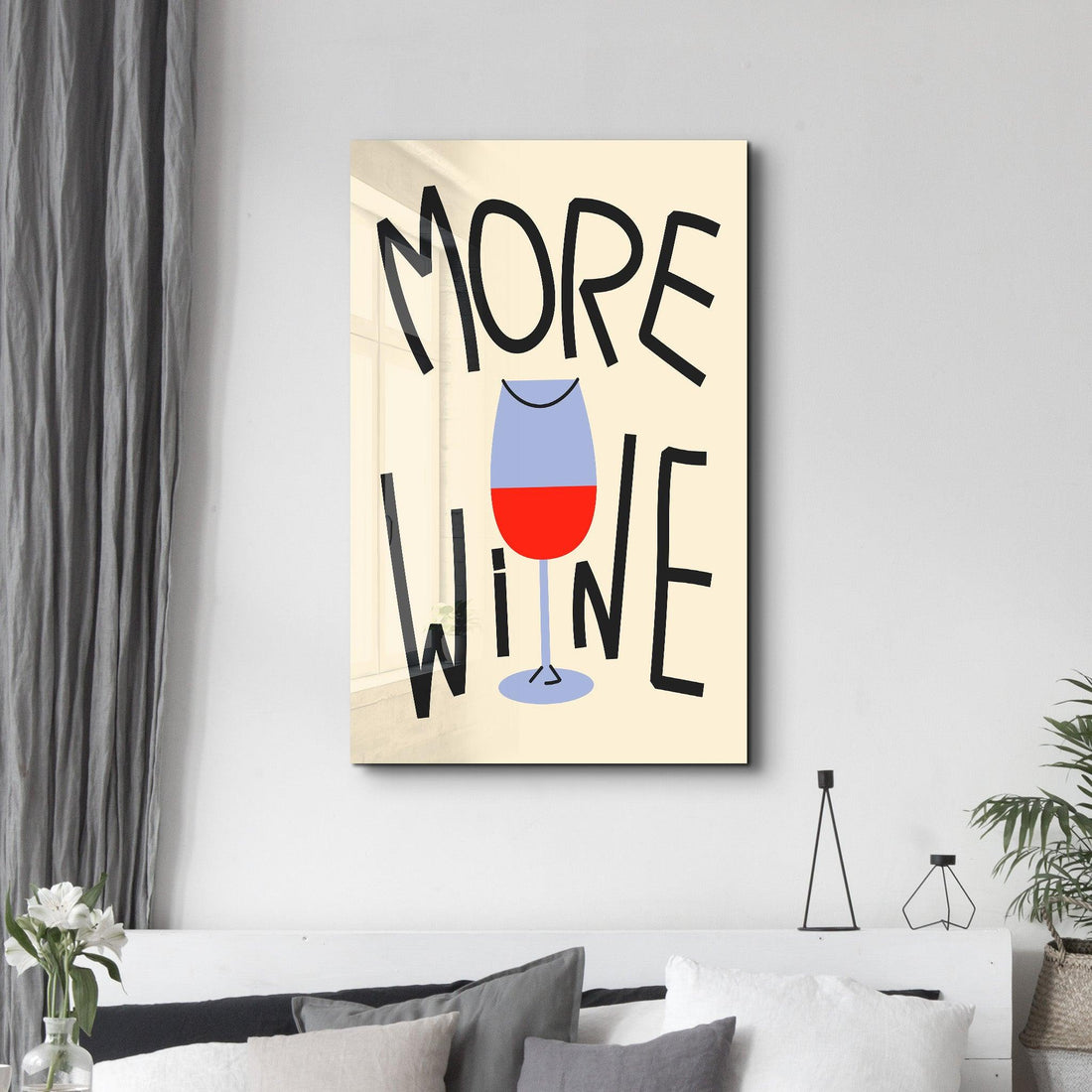 Poster humoristique "MORE WINE"