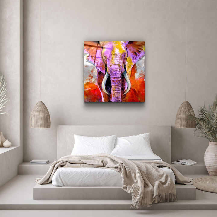 Tableau Mural "Éléphant Violet"