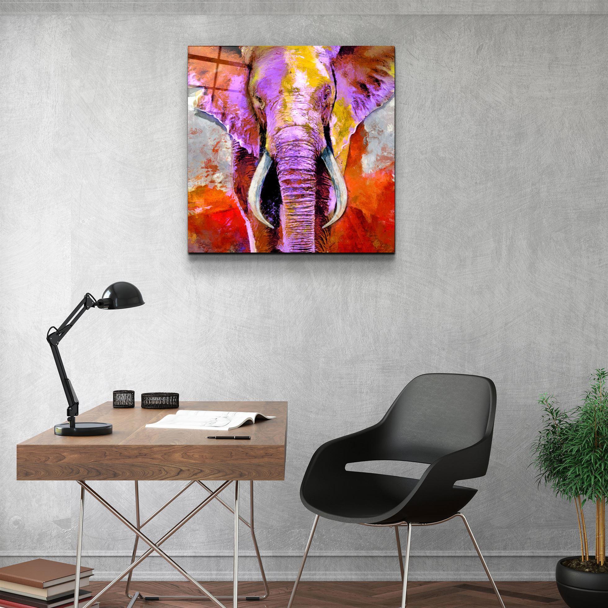 Tableau Mural "Éléphant Violet"