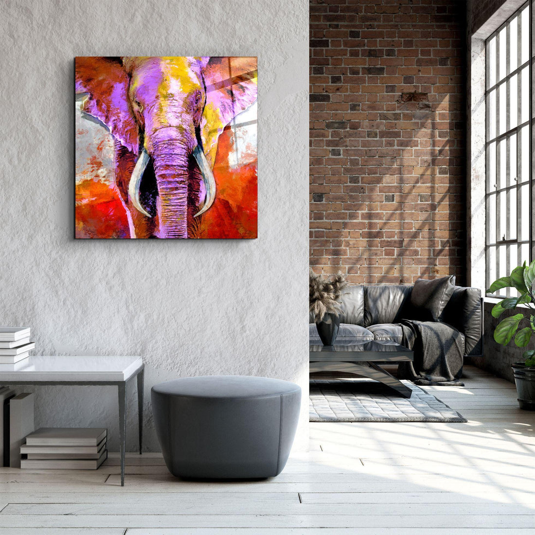 Tableau Mural "Éléphant Violet"