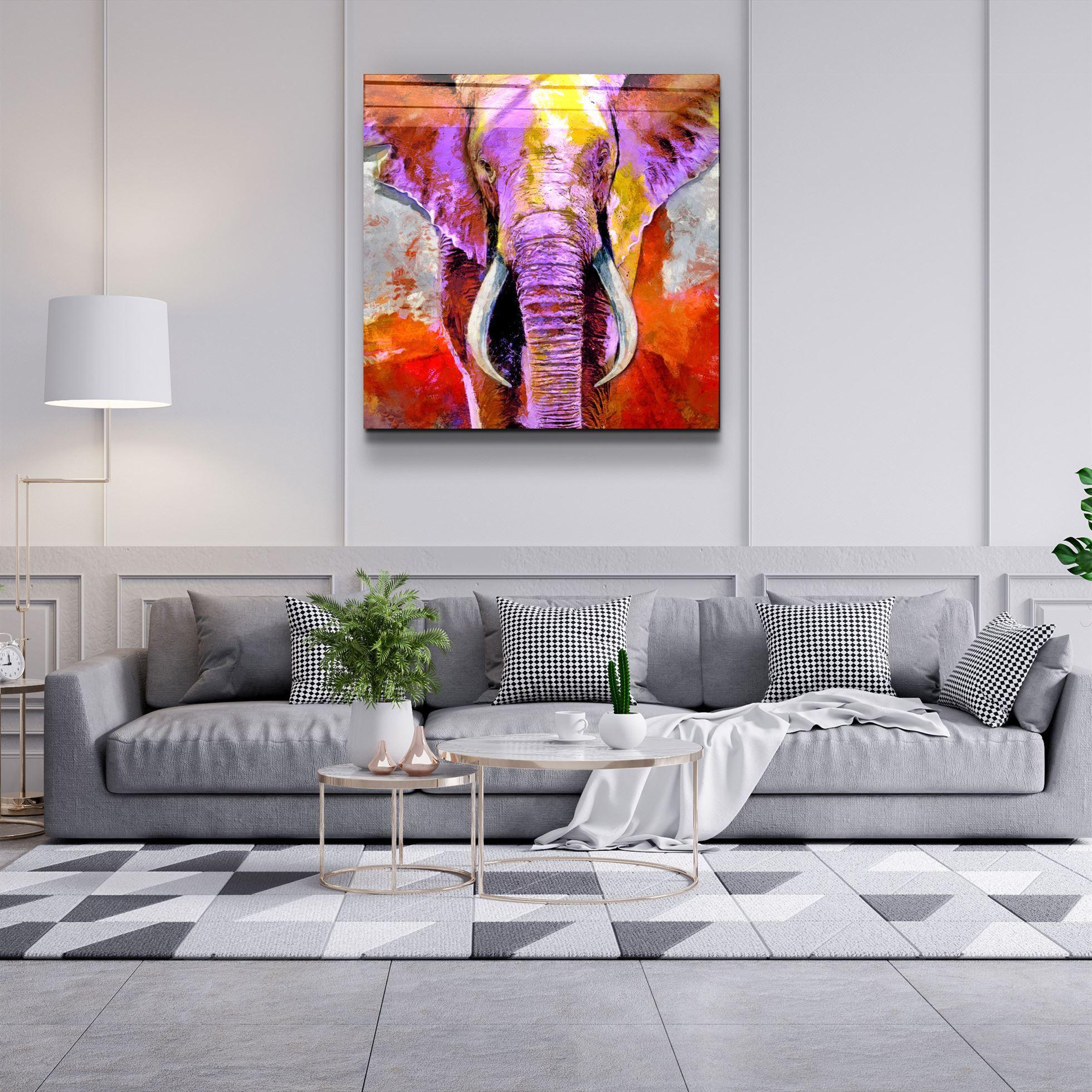 Tableau Mural "Éléphant Violet"