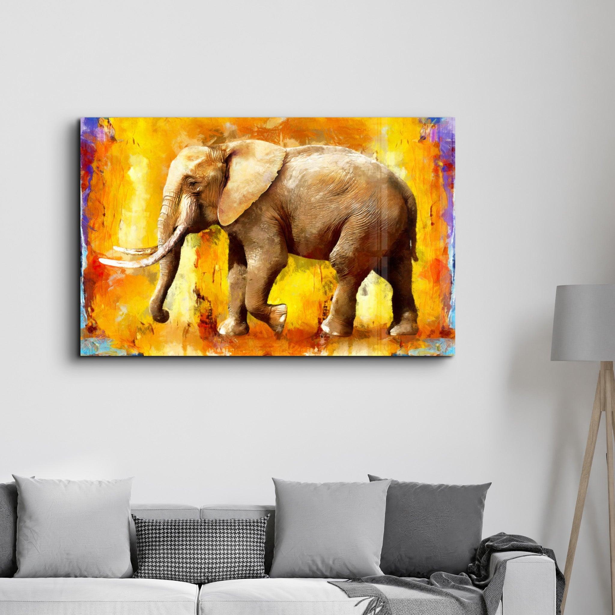 Tableau Mural "Éléphant Solaire"