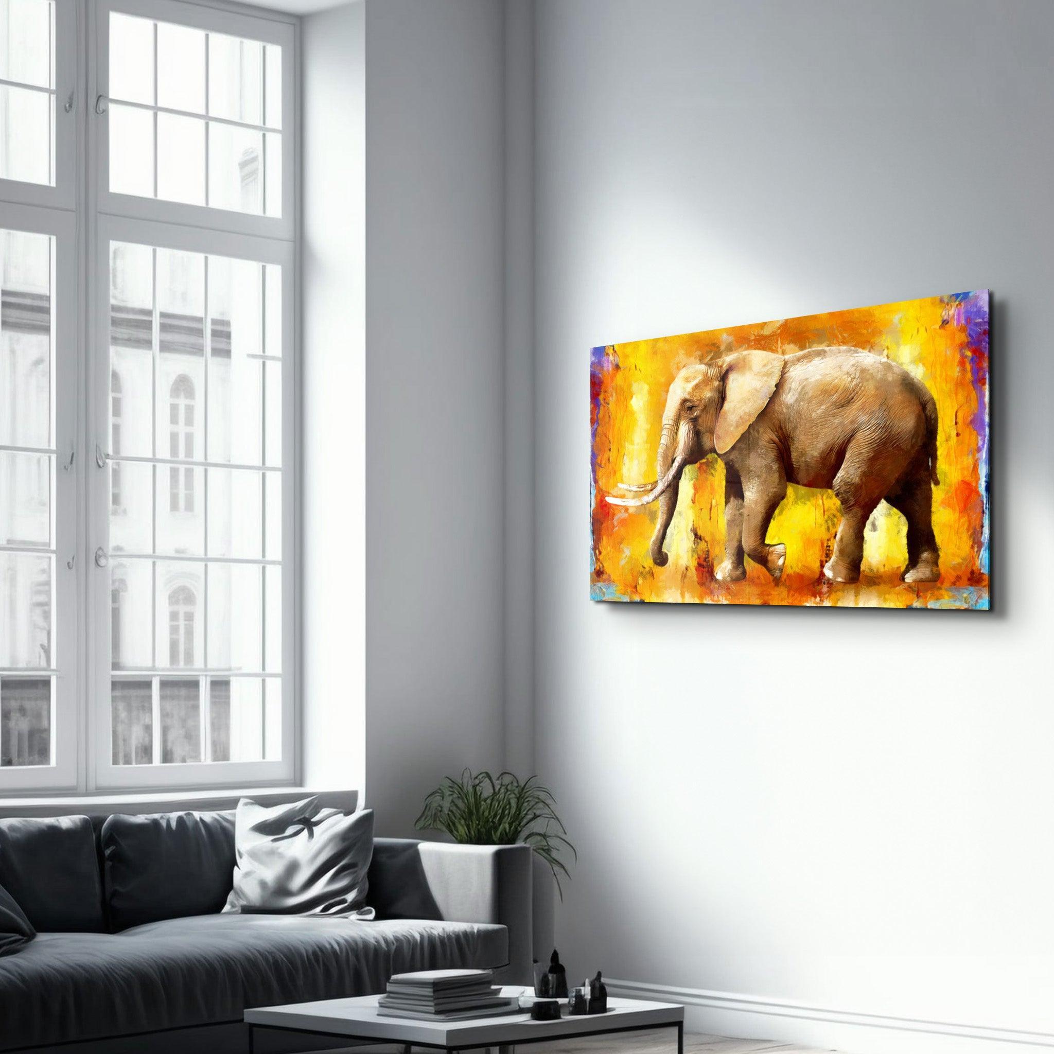 Tableau Mural "Éléphant Solaire"