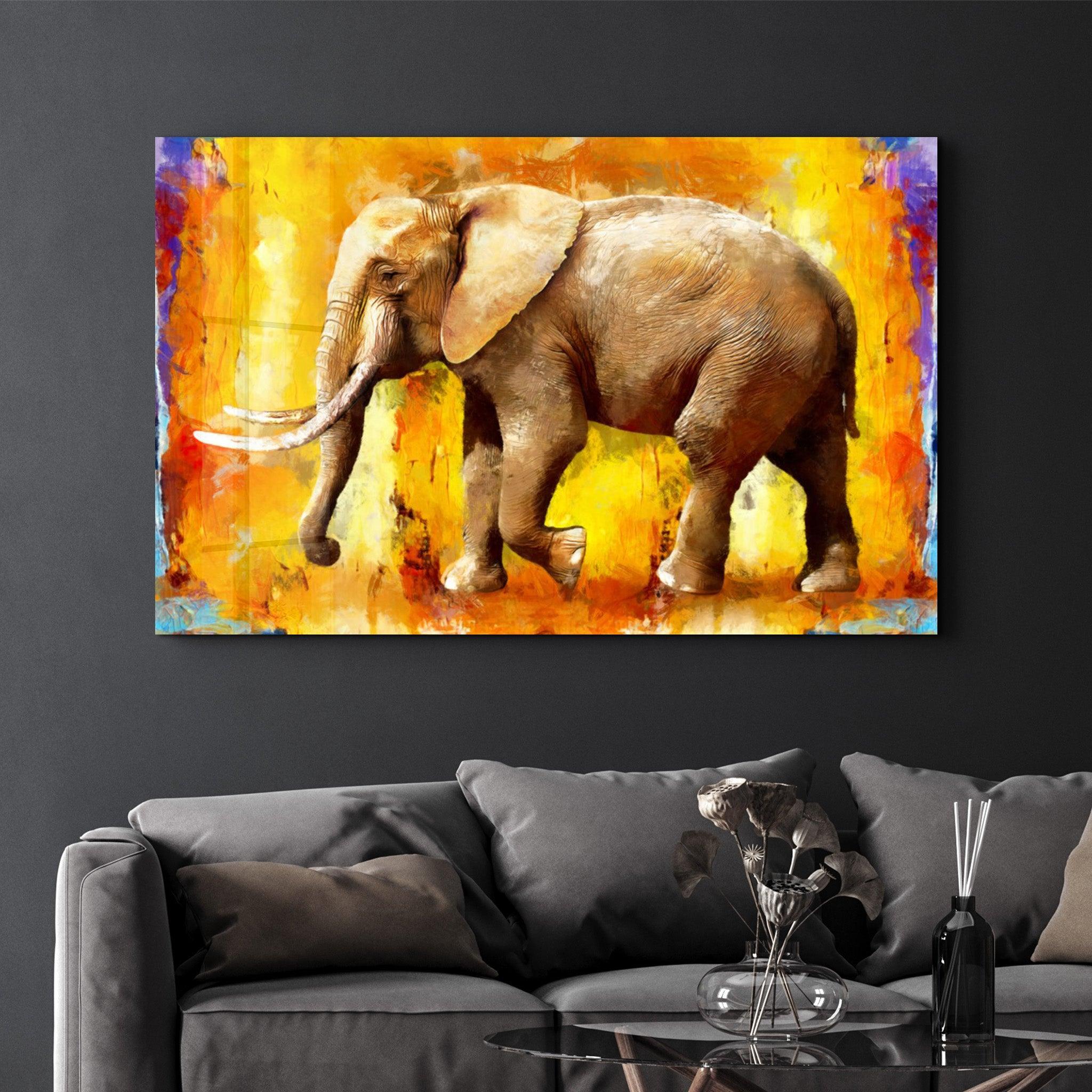 Tableau Mural "Éléphant Solaire"