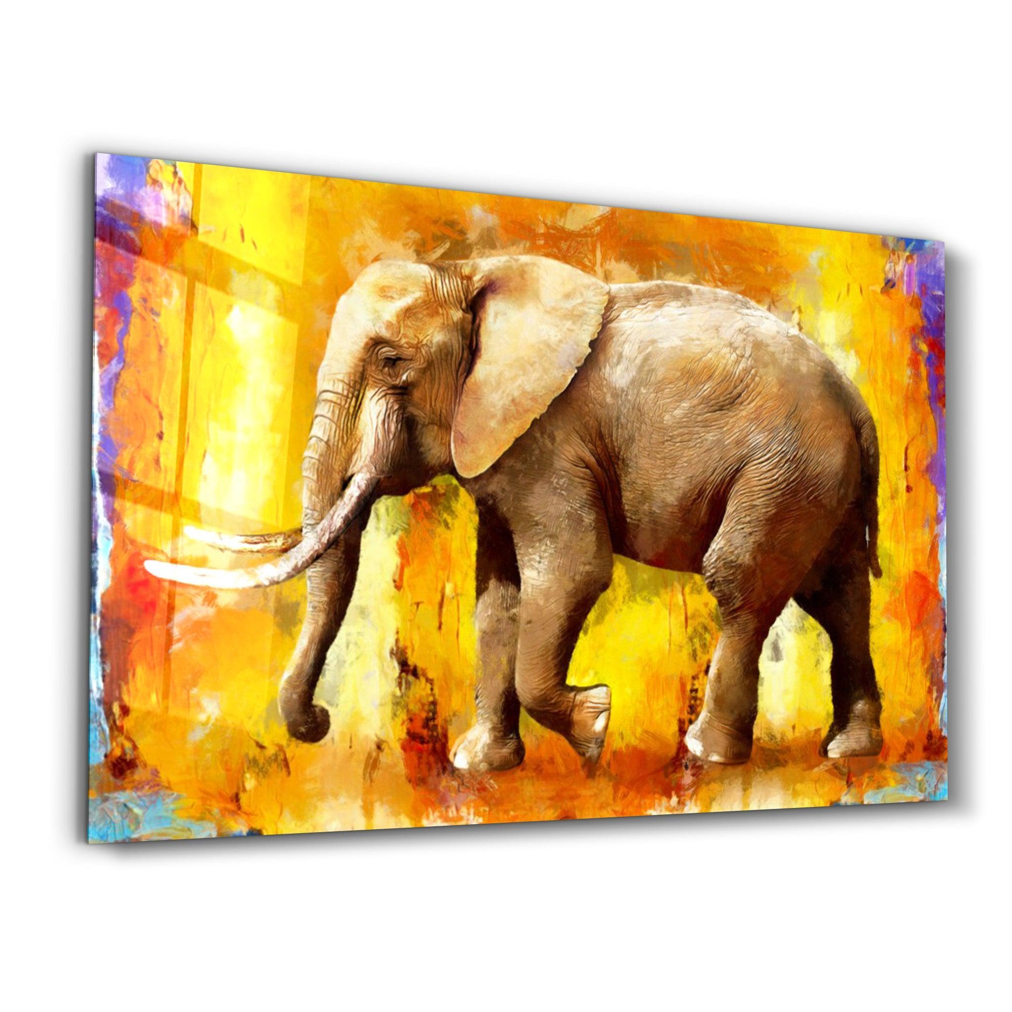 Tableau Mural "Éléphant Solaire"