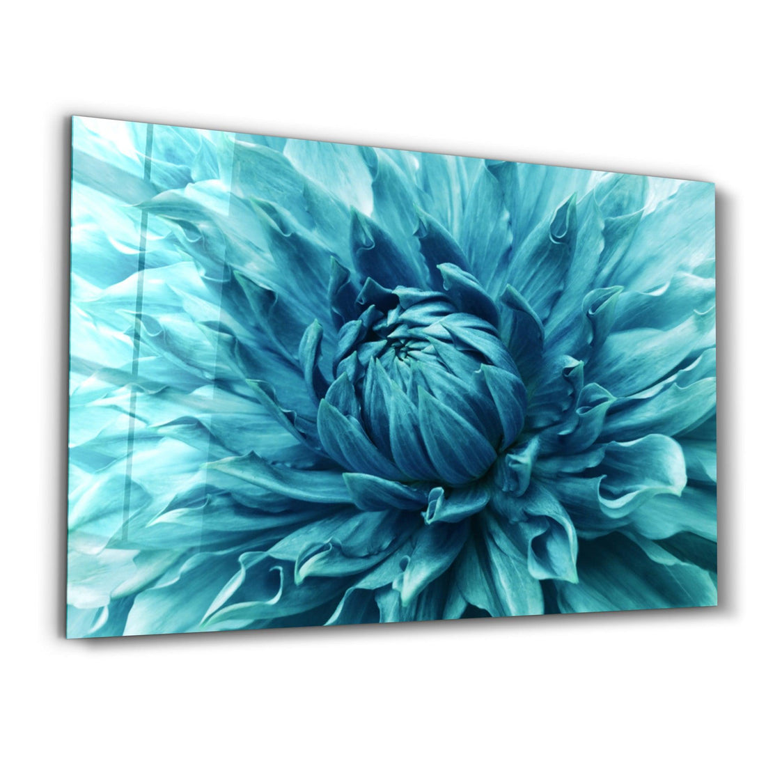 Tableau Fleur Abstraite Bleue