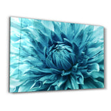 Tableau Fleur Abstraite Bleue