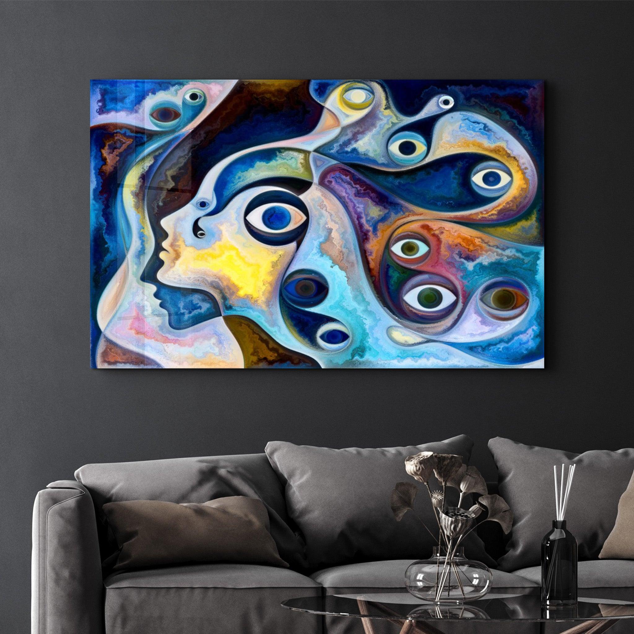 Tableau Mural Abstrait "Regards de l'Âme"
