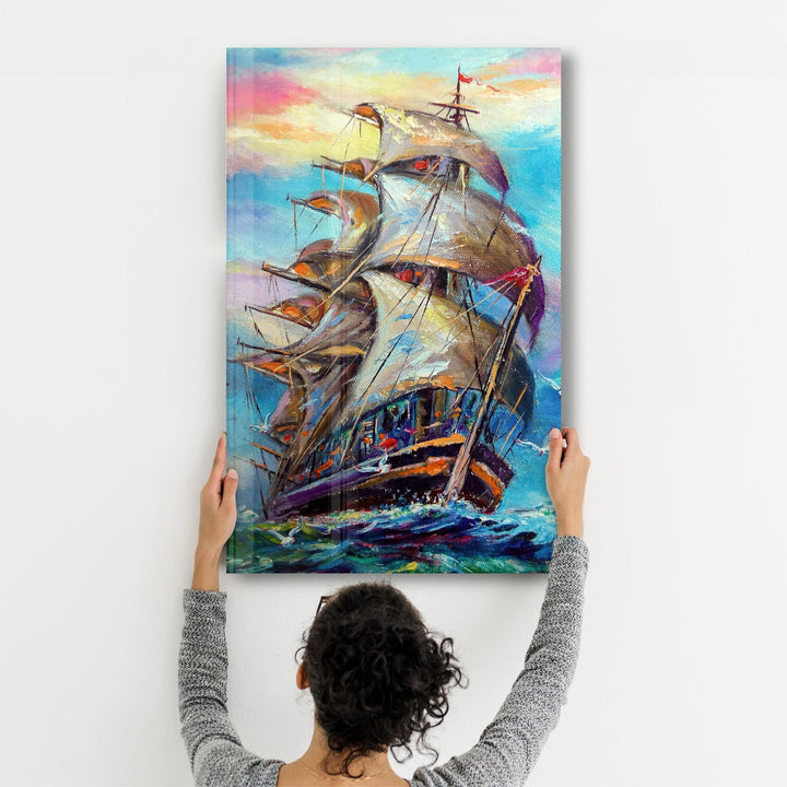 Poster décoratif "Sailing Adventure – Abstract Edition"