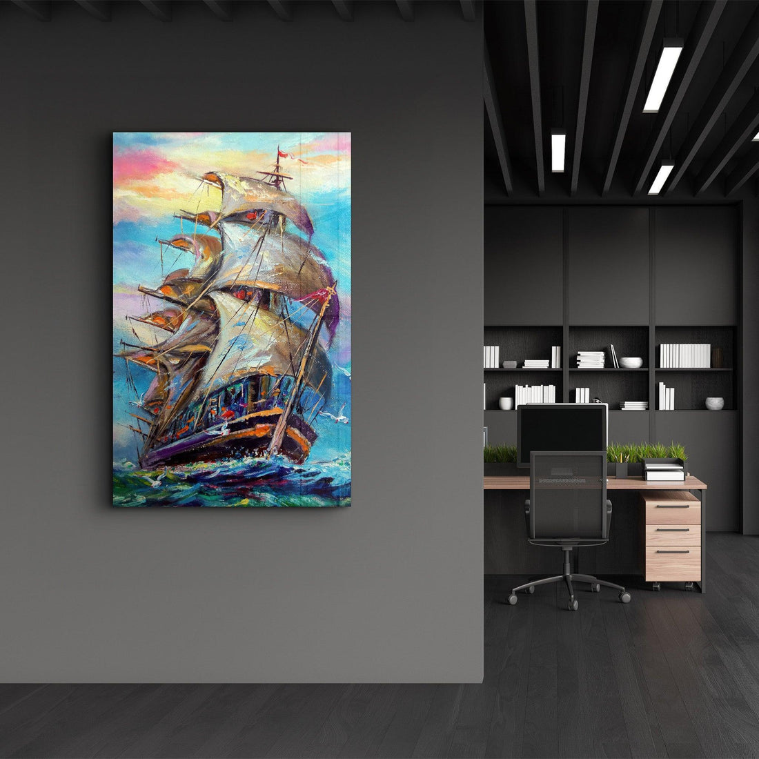Poster décoratif "Sailing Adventure – Abstract Edition"