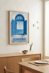 Tableau Décoratif "Fenêtre sur la Méditerranée" (100 cm x 80 cm)