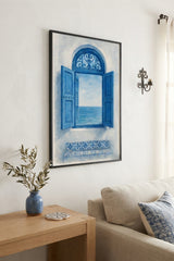 Tableau Décoratif "Fenêtre sur la Méditerranée" (100 cm x 80 cm)