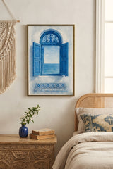 Tableau Décoratif "Fenêtre sur la Méditerranée" (100 cm x 80 cm)