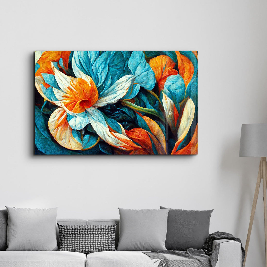 Poster décoratif "Floral Contrast"