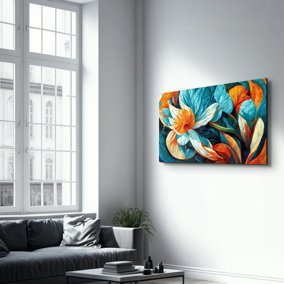 Poster décoratif "Floral Contrast"