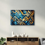 Poster décoratif "Mystic Blue Geometry"