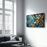 Poster décoratif "Mystic Blue Geometry"