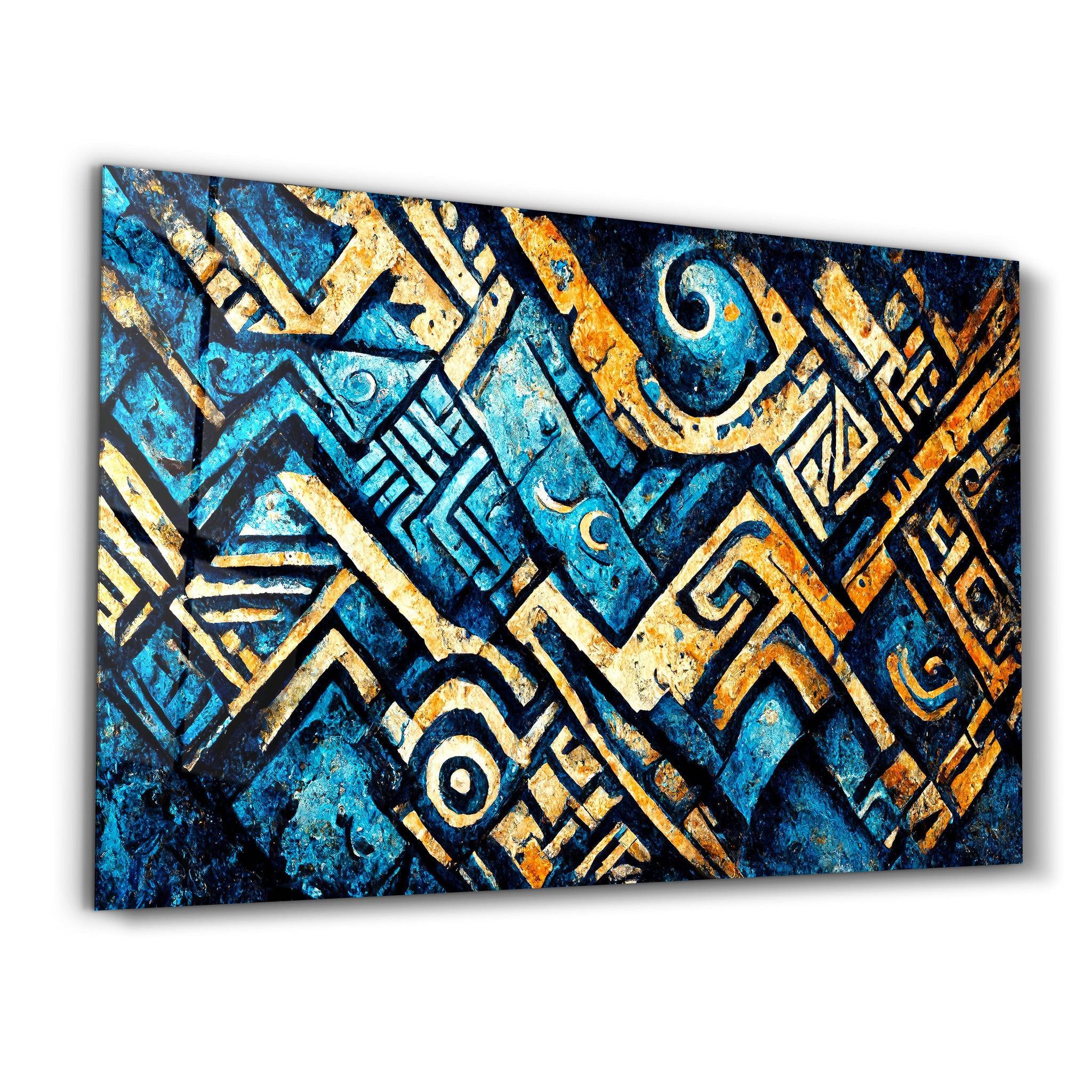 Poster décoratif "Mystic Blue Geometry"