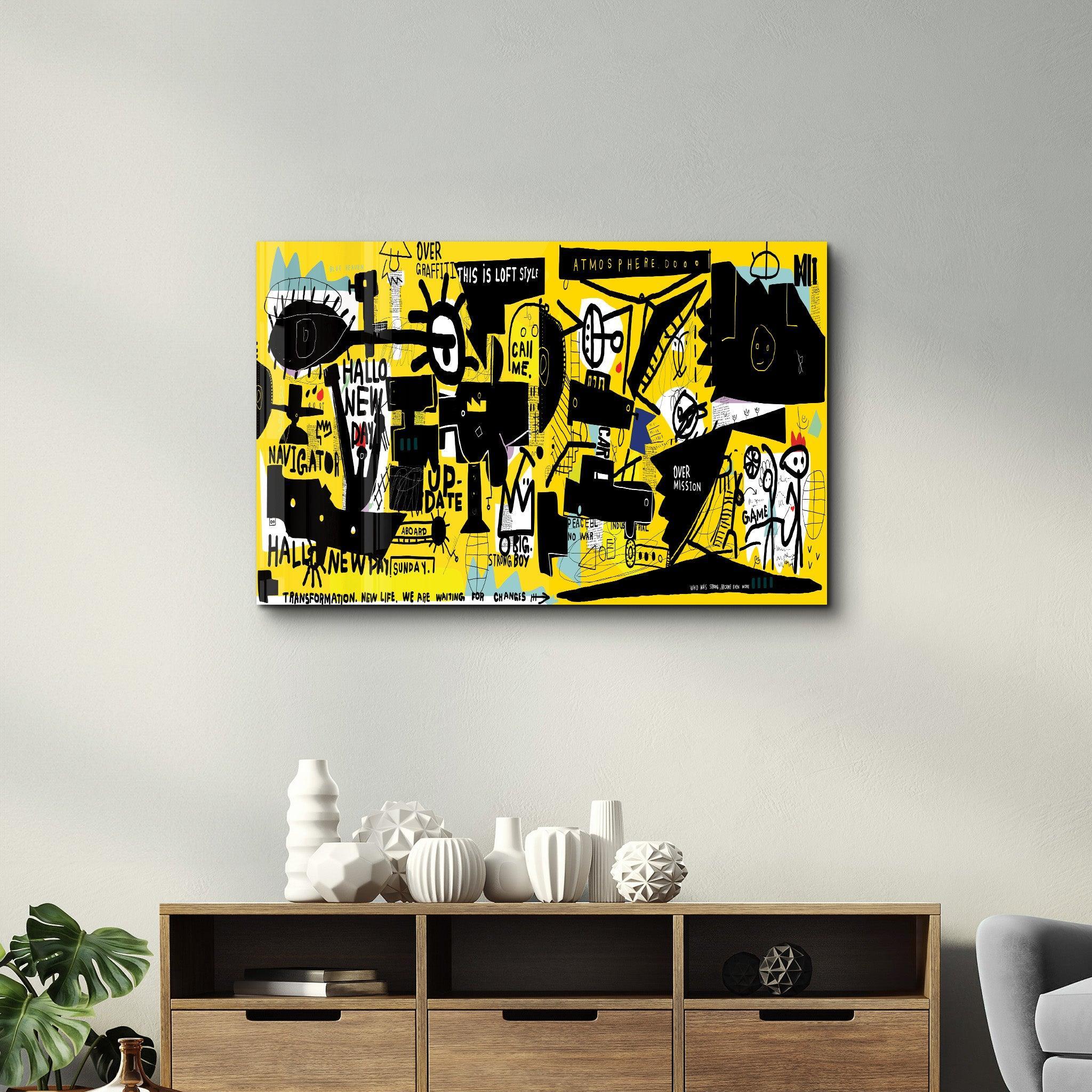 Poster décoratif "Urban Graffiti – Yellow Edition"
