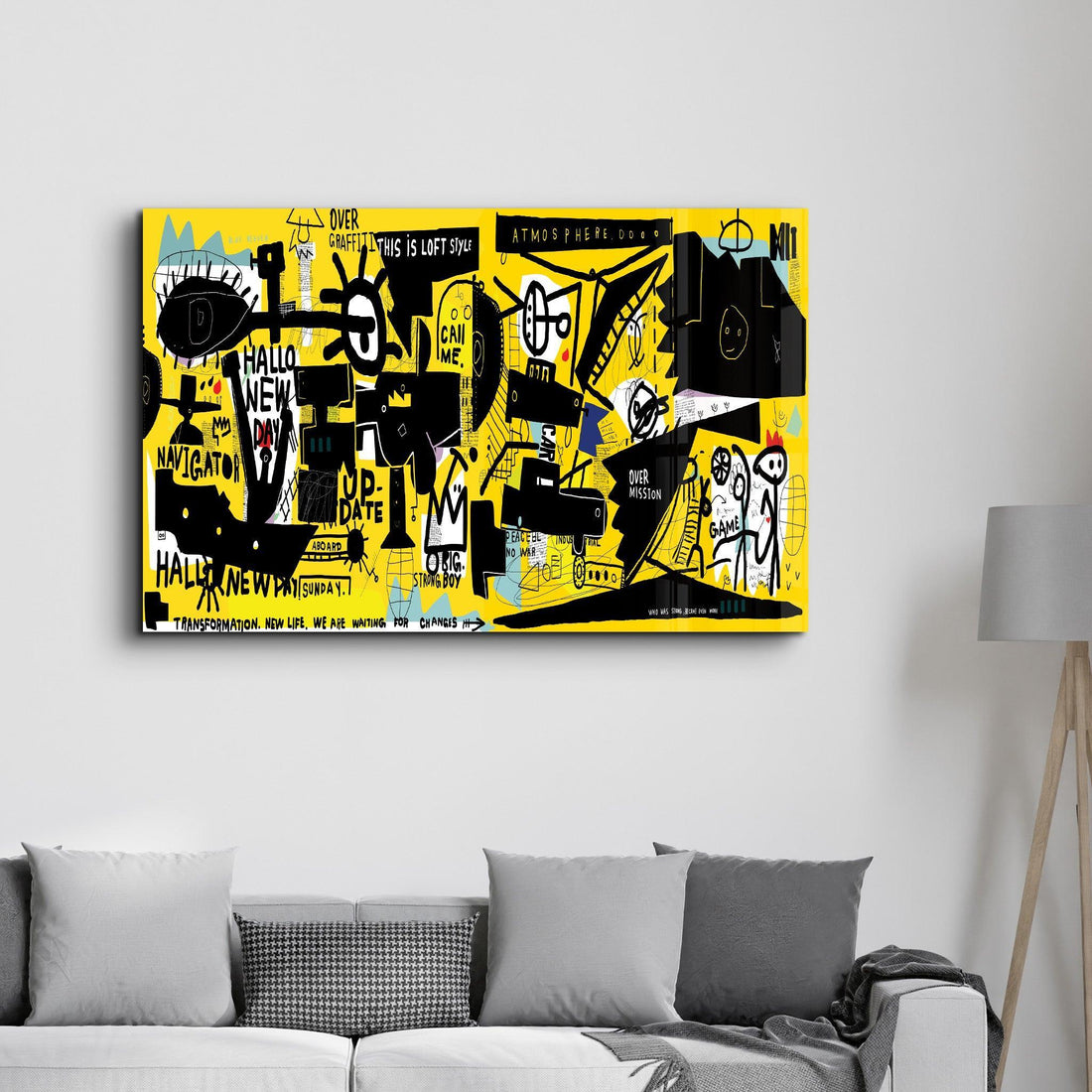 Poster décoratif "Urban Graffiti – Yellow Edition"