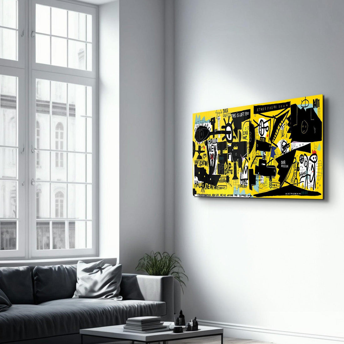 Poster décoratif "Urban Graffiti – Yellow Edition"