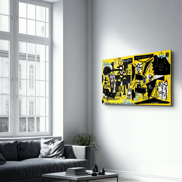 Poster décoratif "Urban Graffiti – Yellow Edition"