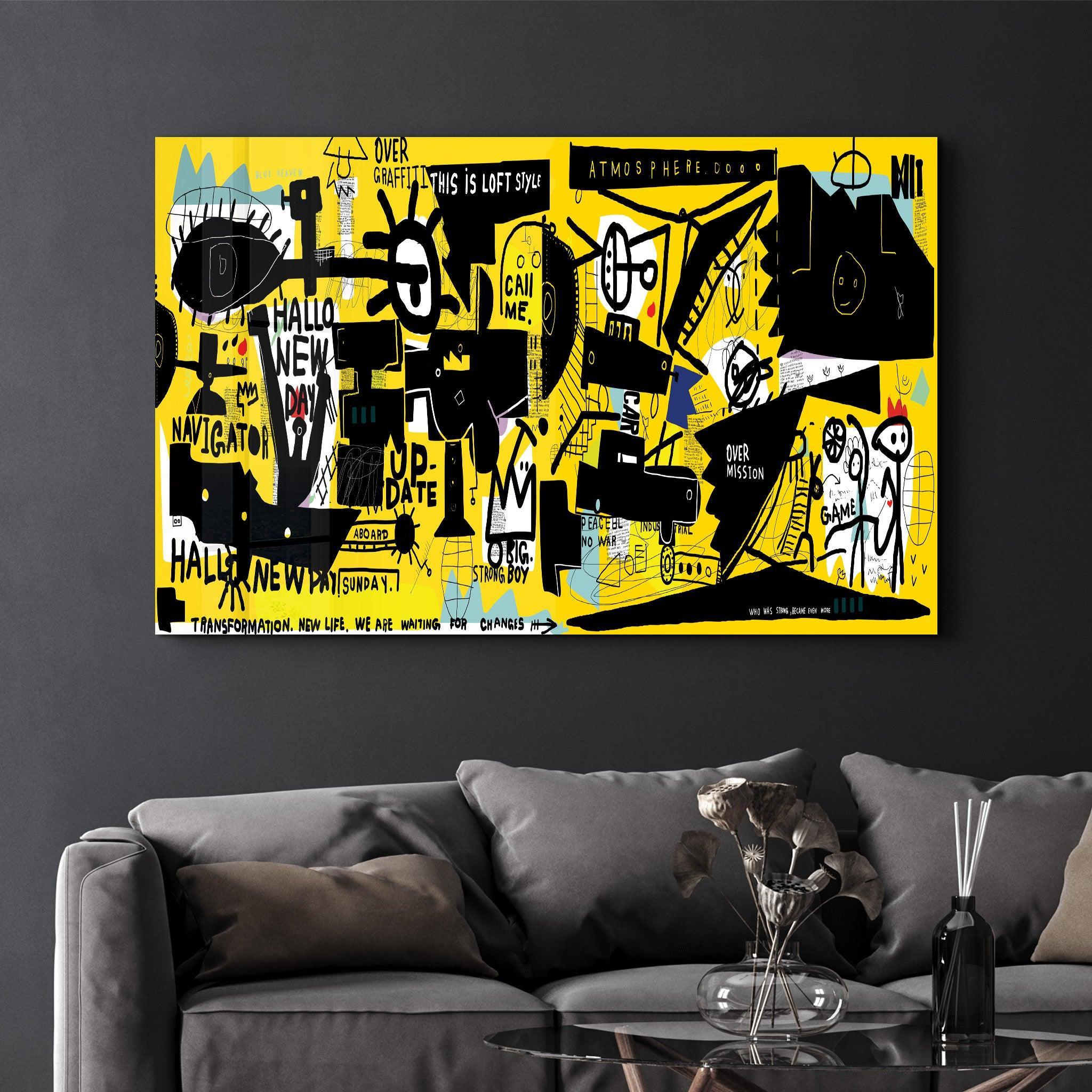 Poster décoratif "Urban Graffiti – Yellow Edition"
