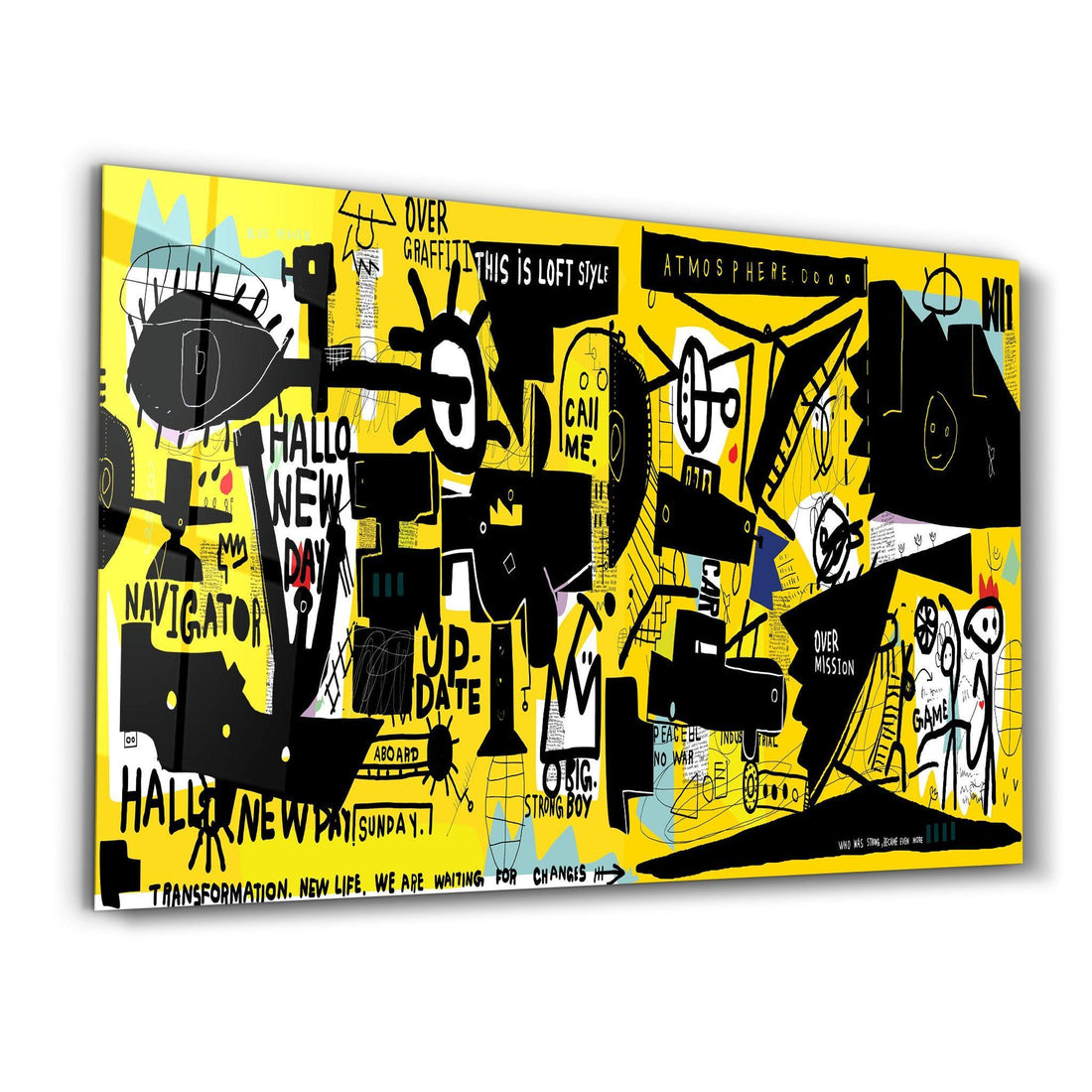 Poster décoratif "Urban Graffiti – Yellow Edition"