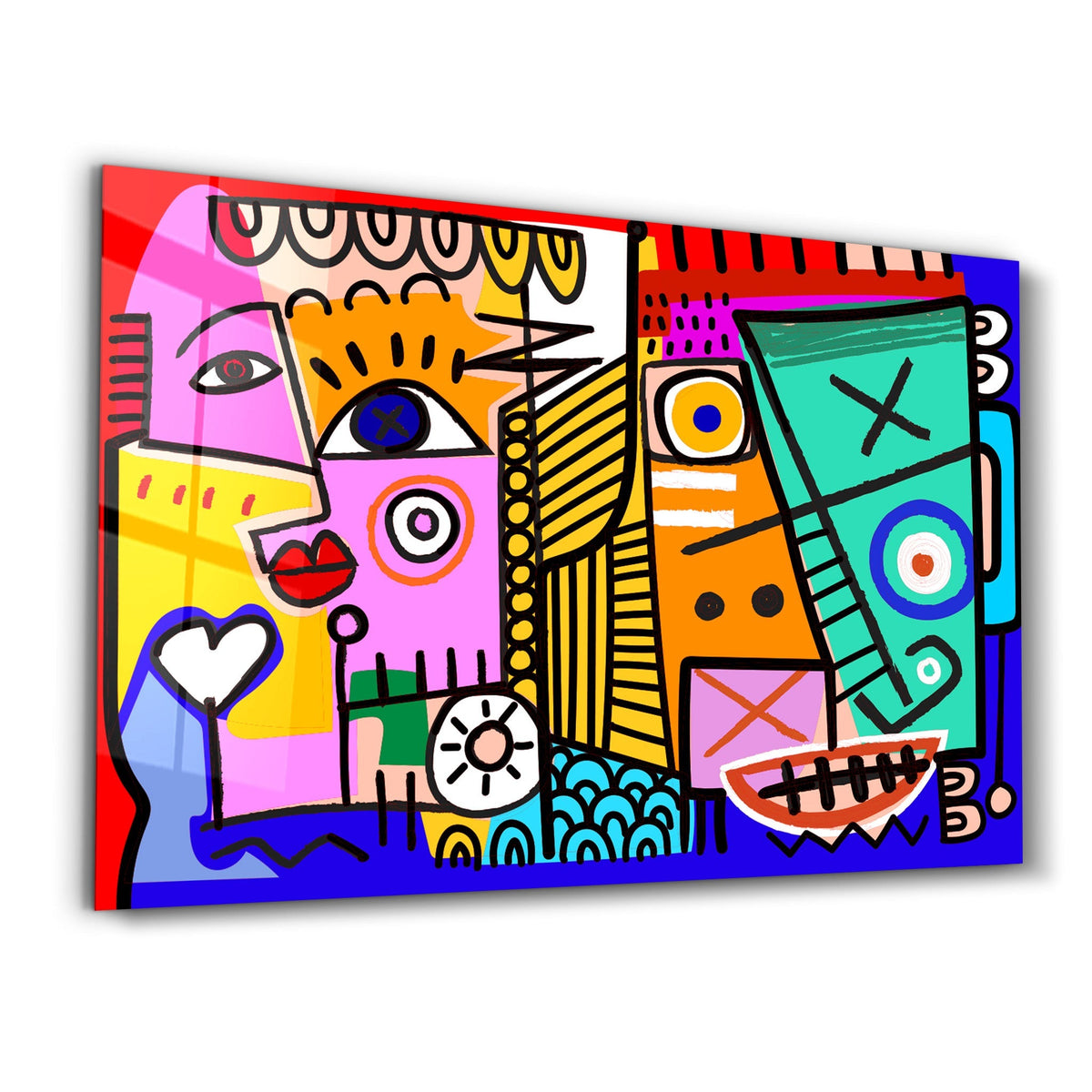 Tableau Cubiste Coloré – Style Picasso