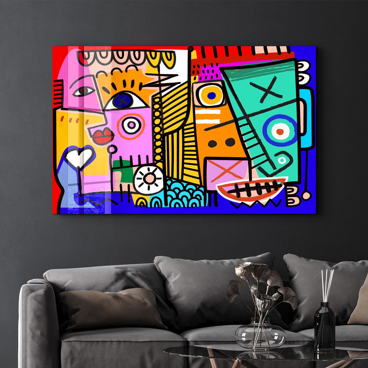 Tableau Cubiste Coloré – Style Picasso
