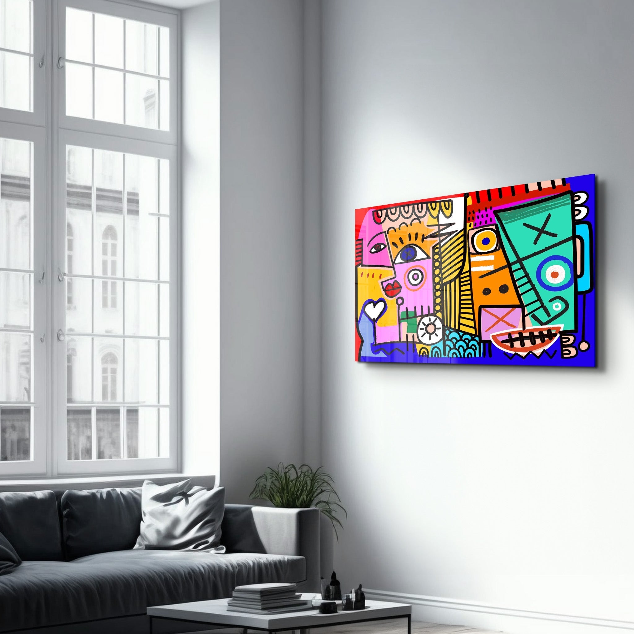 Tableau Cubiste Coloré – Style Picasso