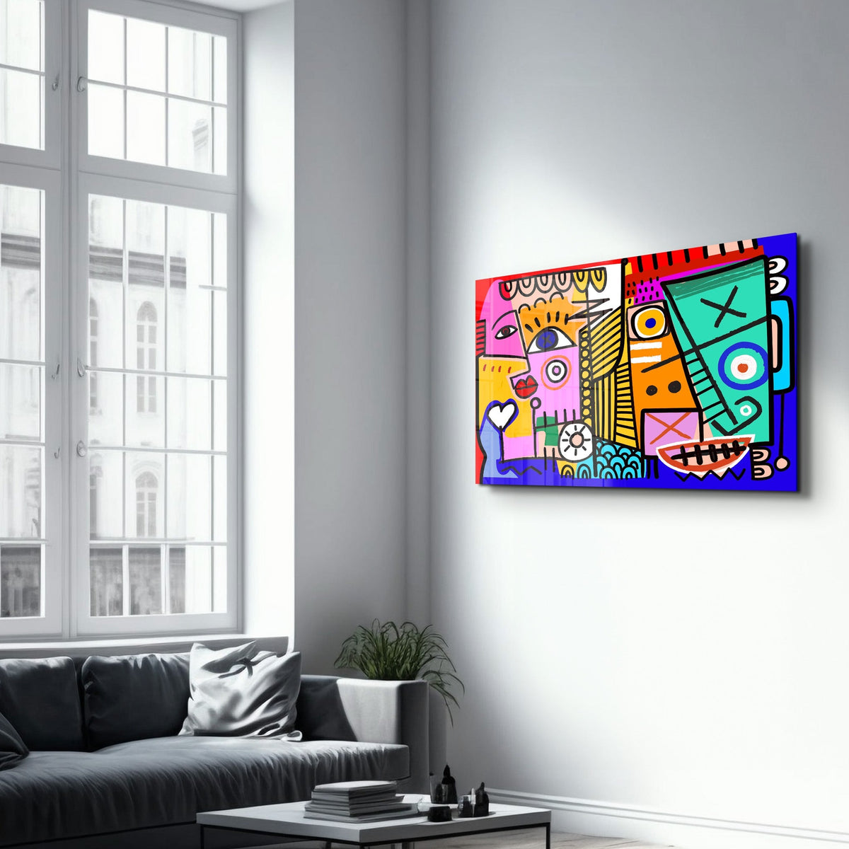 Tableau Cubiste Coloré – Style Picasso