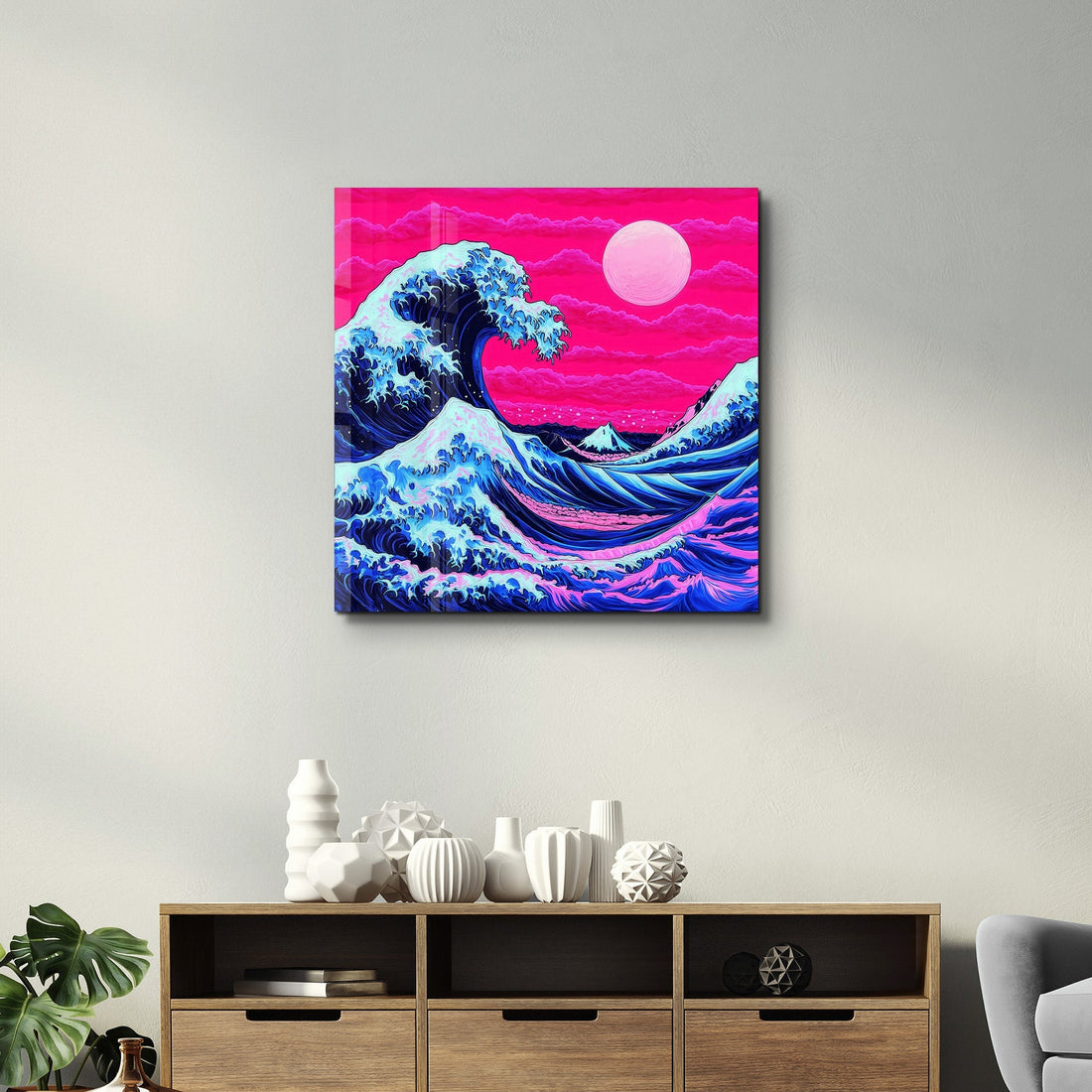 Tableau "La Grande Vague" Réinterprétation Moderne